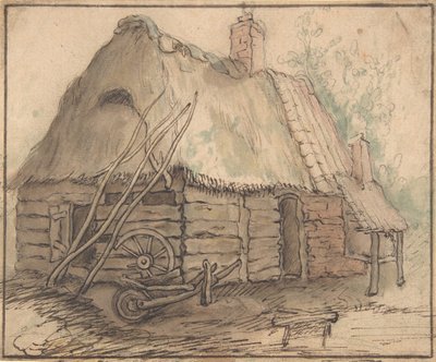 Bâtiment de ferme, fin du 16e-milieu du 17e siècle - In the manner of Abraham Bloemaert.