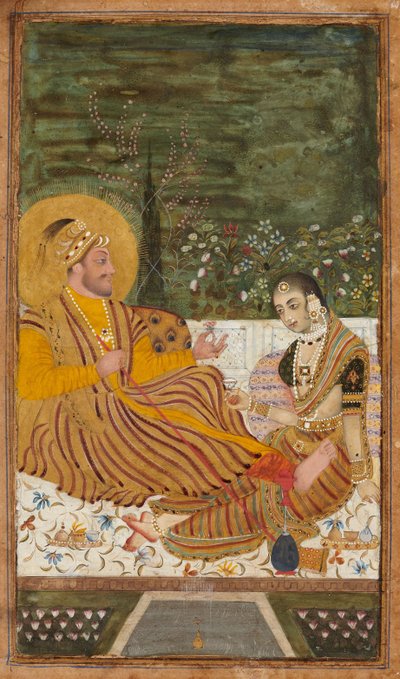 Ali Adil Shah II de Bijapur avec une femme - Indian Art
