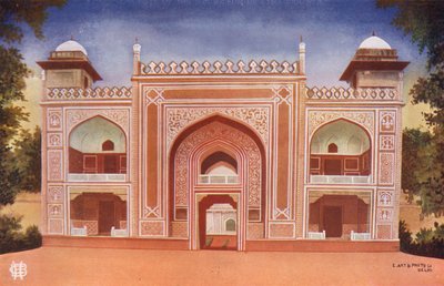 Agra : La porte du mausolée d