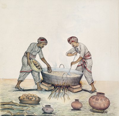 Fabrication de sucre, Bombay, c.1873 - Indian School