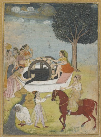 Un groupe de femmes à un puits - Indian School