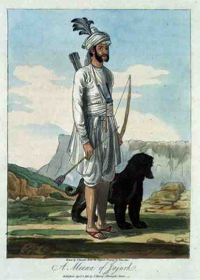 Un Meena de Jajurh, gravé par T. Baxter d