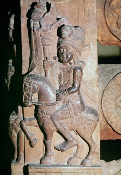 Un cavalier, détail de la porte d
