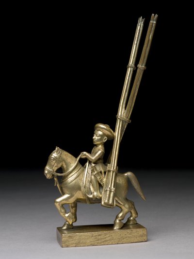 Un guerrier monté avec des lance-roquettes, indien, c.1795 - Indian School