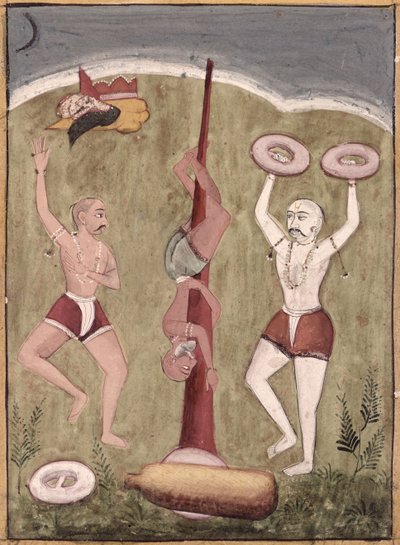 Acrobates exécutant des prouesses physiques - Indian School