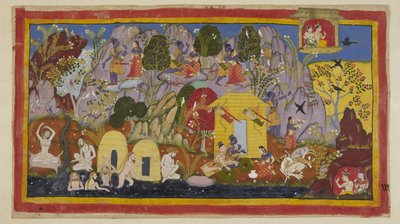 Pendant ce temps, tout est paisible avec les exilés dans leur demeure sur la montagne Citrakuta. Rama en montre les beautés à Sita - les nombreuses variétés de beaux arbres et d