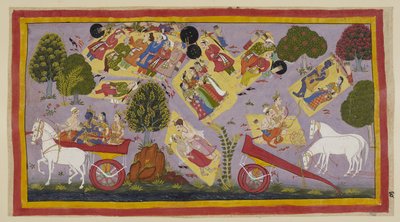Les exilés ont atteint la rivière Tamasa et passent la nuit sur ses rives, entourés des habitants en deuil - Indian School