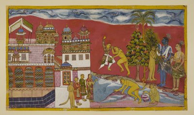 Dehors, devant le palais de Kiskindha - Indian School