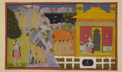 Les singes racontent à Svayamprabhā leur recherche de Sita, et elle leur parle du mystère de la grotte - Indian School