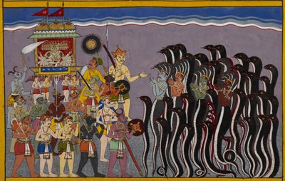 Ravana descend dans les régions aquatiques ou rasatala, l