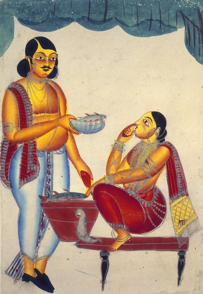 Une femme vendant du poisson - Indian School