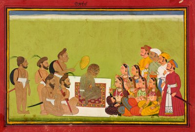 Une audience avec Rom Rishi, c.1700-1725 - Indian School