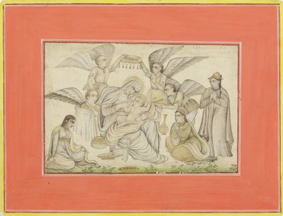 Les anges assistent Marie et Jésus - Indian School