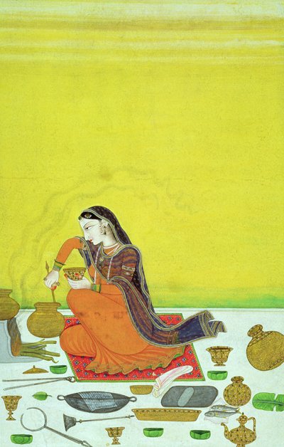 Une dame prépare un repas, miniature d