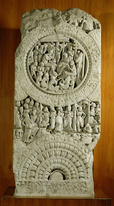 Sculpture représentant une histoire des Jatakas, Amaravati - Indian School