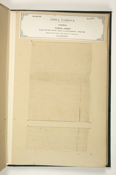 Coton grossier, Bénarès, de La Collection des fabricants de textiles de l