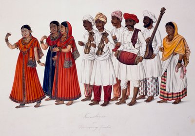 Danseuses et musiciens, c.1828 - Indian School