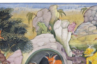 (détail) Démons dans un paysage sauvage - Indian School