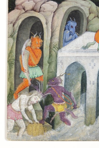 (détail) Démons dans un paysage sauvage - Indian School