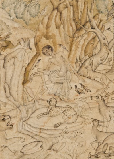 (détail) Majnun dans le désert - Indian School