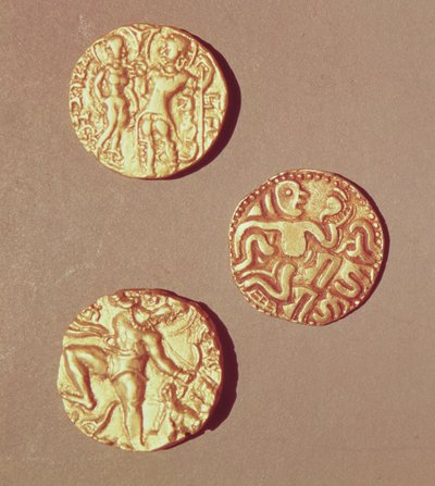 Dinars de Kumargupta I (425-454) Chandragupta I (320-335) et Sri Rajray - Indian School