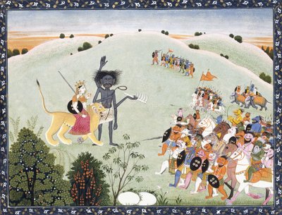 Durga et Kali devant l