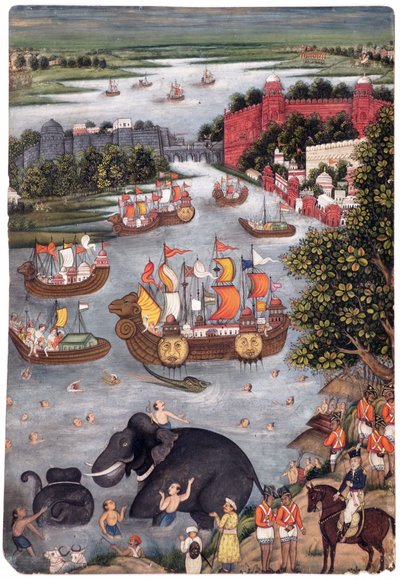Festivités sur une rivière - Indian School