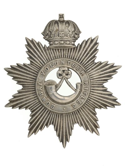 Insigne de casque, Bombay Volunteer Rifles, 1877-1901 - Indian School