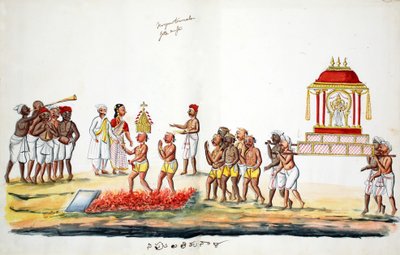 Cérémonie de marche sur le feu hindoue - Indian School