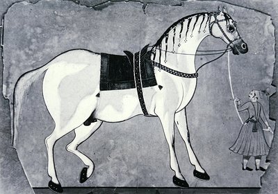 Cheval et palefrenier de l