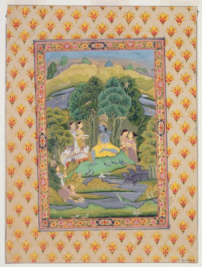 Krishna et les Gopis - Indian School