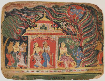 Krishna emporté par le démon du tourbillon, tiré d