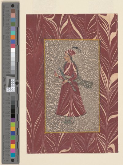Dame portant un paon, Bijapur, vers 1660 - Indian School