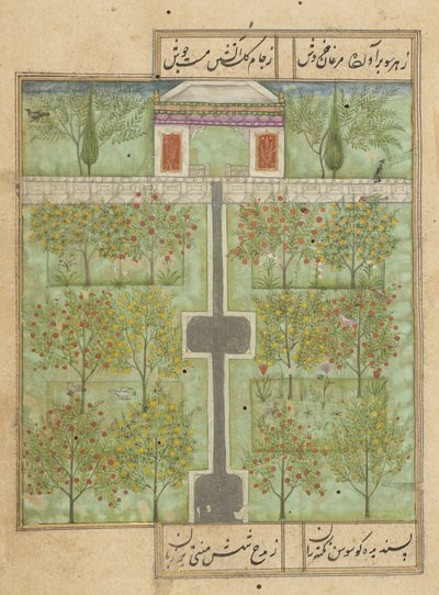 Un jardin verger à Deccani - Indian School