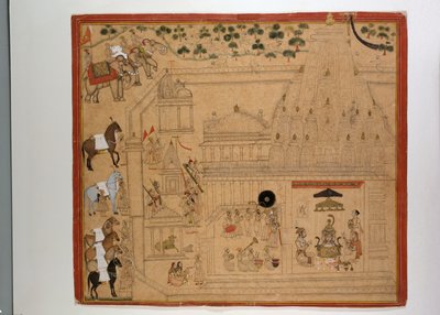 Maharana Amar Singh de Mewar au temple d