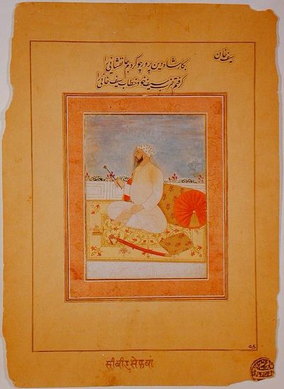 Miniature de Saif Khan, gouverneur d