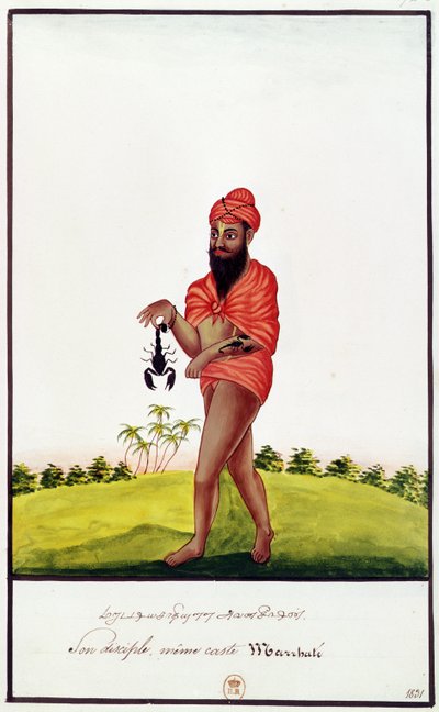 Ms Indien 743 Vendeur de remèdes contre les piqûres de scorpion, 1831 - Indian School