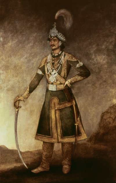 Portrait de Jung Bahadur Koowar Ranajee (1816-77) - Indian School