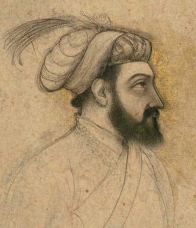 Portrait de Shah Jahan, milieu du XVIIe siècle - Indian School