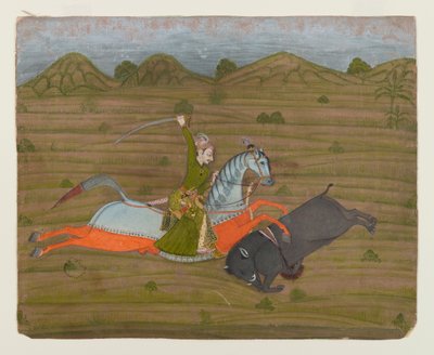 Prince chassant le sanglier, 1765 - Indian School