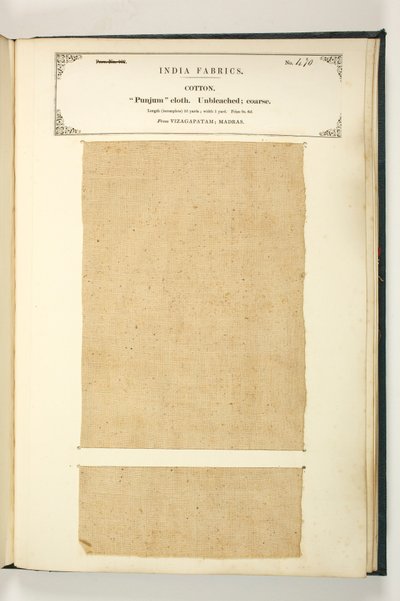 Tissu Punjum, Vizagapatam, Madras, de La Collection des fabricants de textiles de l