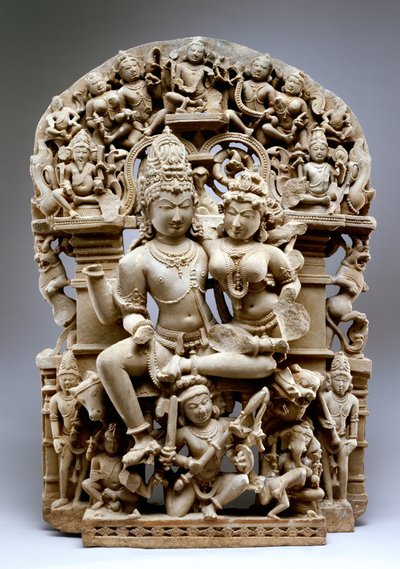 Ravana et Siva, culture de Hinglajgarh, 1100 après J.-C. - Indian School