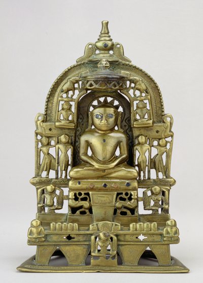 Image assise du Tirthankara Jain Kuntanatha, Vasantagarh, Rajasthan du Sud, 1476 - Indian School