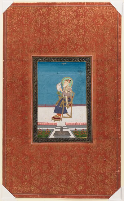 Shah Jahan avec un faucon, 1875-1900 - Indian School