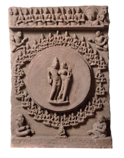 Shiva Parvati, de Makarandanagar (relief, 9e-10e siècle) - Indian School