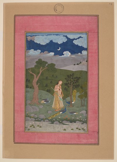 Sorath Ragini, Inde, Hyderabad, vers 1760 ; Johnson Album 37, no 24 (encre, couleurs et or sur papier) - Indian School