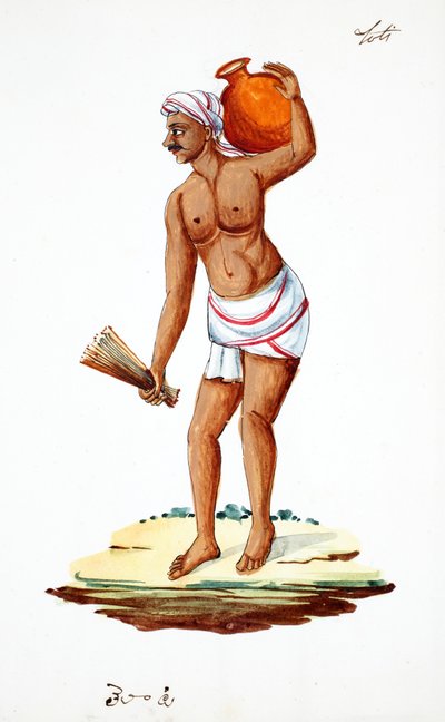 Balayeur portant de l