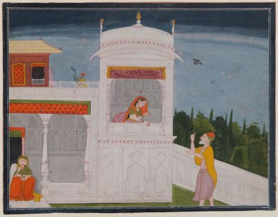 Le Brahmane Sudama et Rukmini dans un palais, page de l