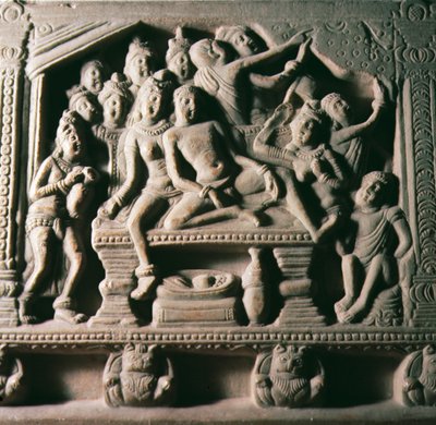 La chute de Mandhata, de Mathura, Uttar Pradesh, dynastie Kusana - Indian School
