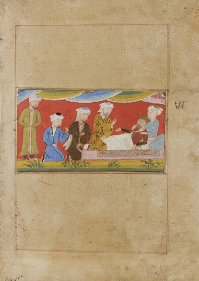 Alexandre malade dicte son testament, c.1475 - Indian School